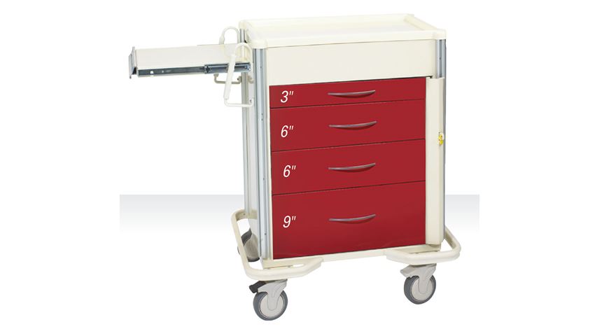 AliMed® Select Series 4-Drawer Emergency Cart