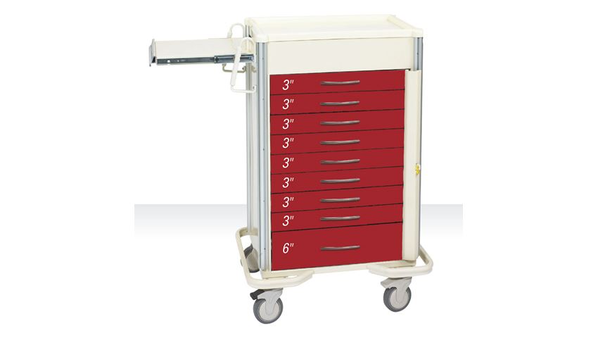 AliMed® Select Series 9-Drawer Emergency Cart