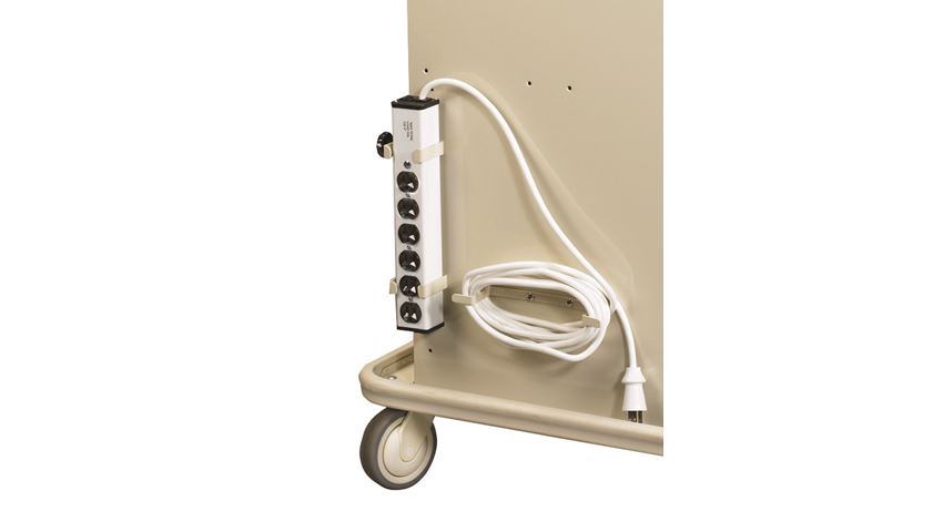 AliMed® Cart Accessory, Six-Outlet Strip and Cord Wrap