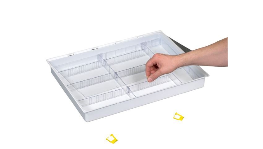 AliMed® Cart Accessory, Full Drawer Tray with Clear Lid and Lock