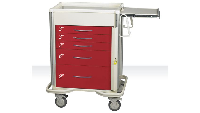 AliMed® Select Series 5-Drawer Emergency Cart