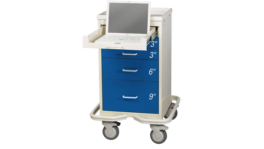 AliMed® 5-Drawer Mini Tower Computer Cart