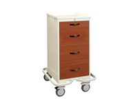 AliMed® Mini Series 4-Drawer Wood-Look Tower Cart