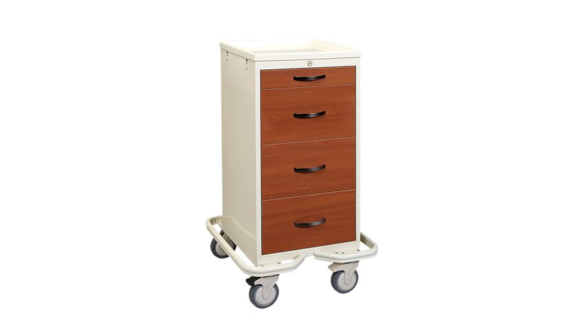 AliMed® Mini Series 4-Drawer Wood-Look Tower Cart