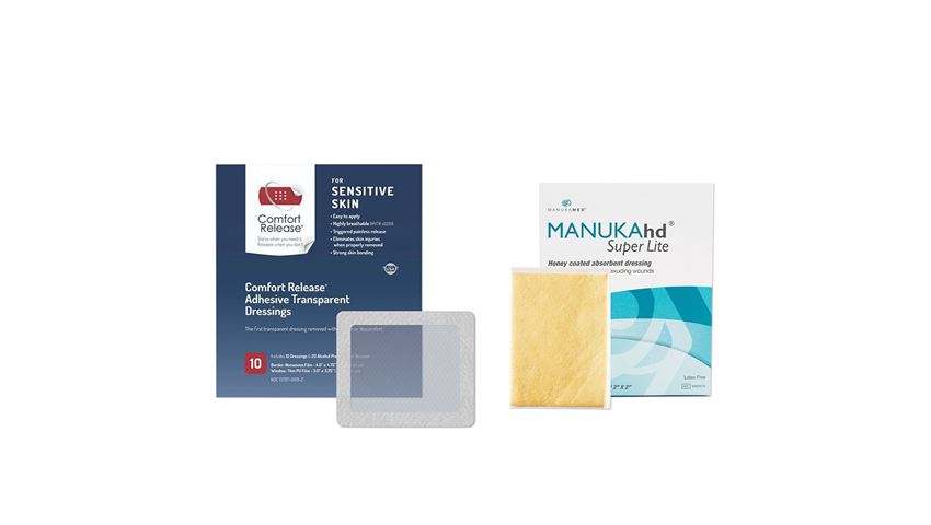 Comfort Release® Transparent Dressings with MANUKAhd® Super Lite Pads and Alcohol Prep Pads