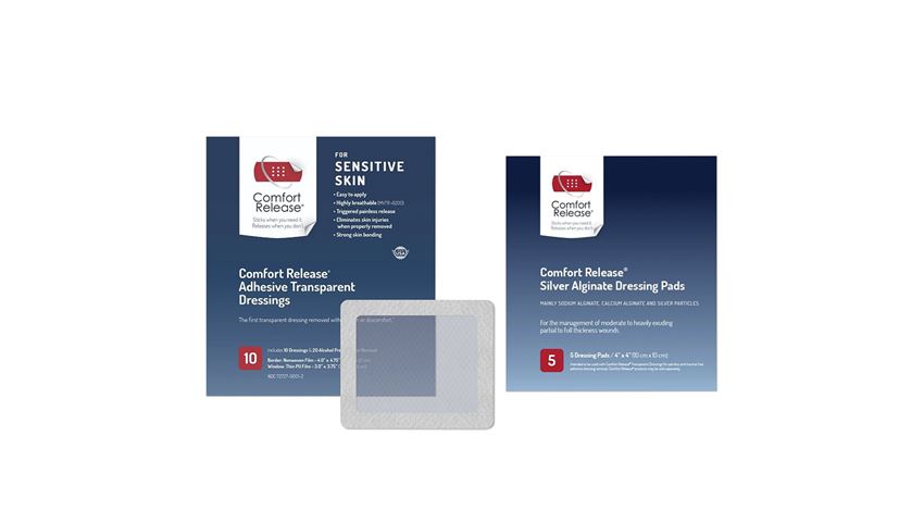 Comfort Release® Transparent Dressings with Silver Alginate Pads and Alcohol Prep Pads
