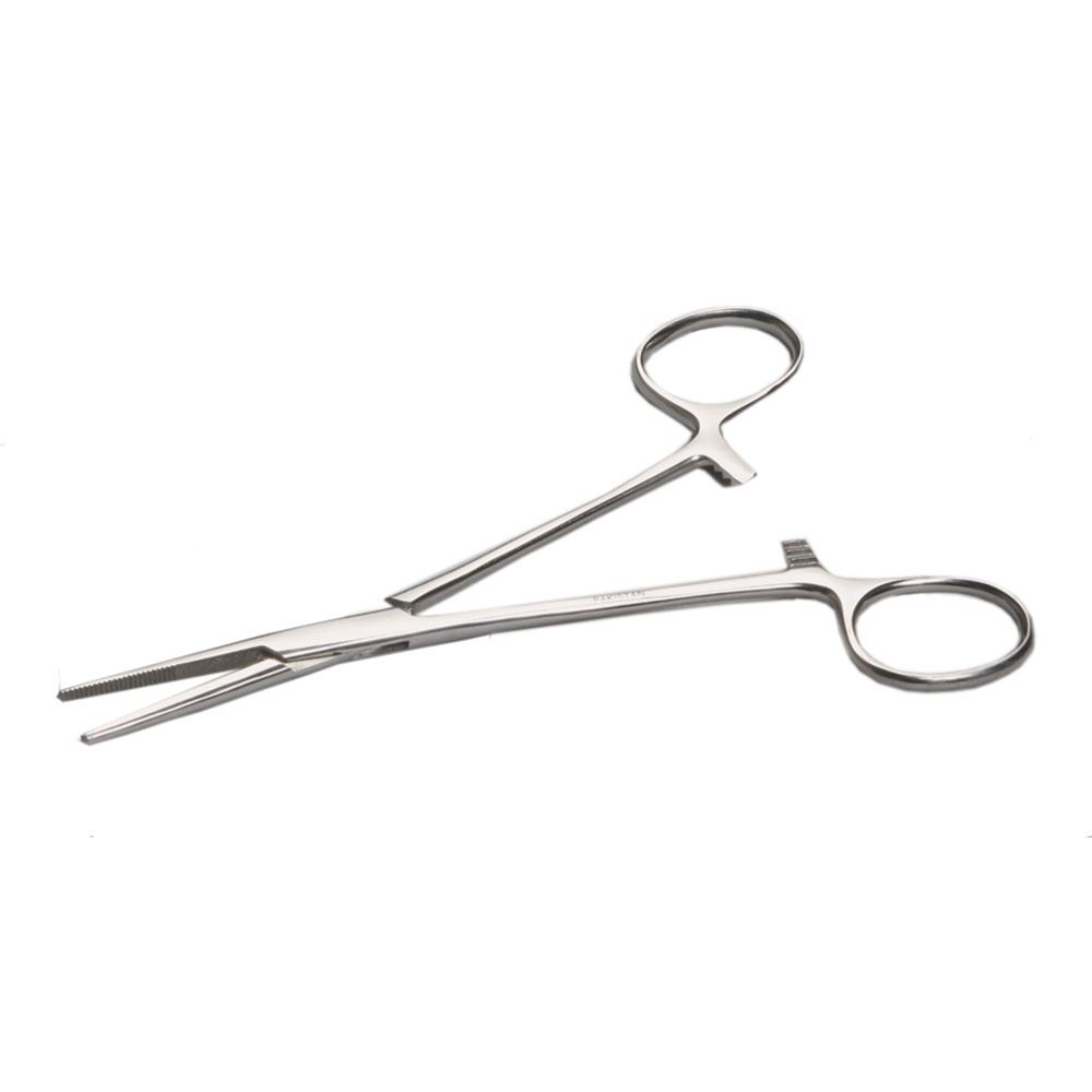 Apical Set of Kelly Forceps Locking Tweezers Clamp 5-1/2 Inch Straight &Curved Silver