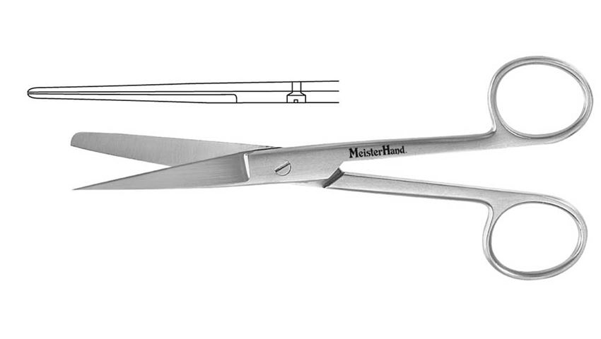 Miltex® MeisterHand® Operating Scissors, Straight, Sharp-Blunt Points