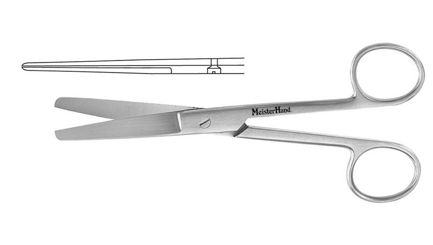 Miltex® MeisterHand® Operating Scissors, Straight, Blunt-Blunt Points