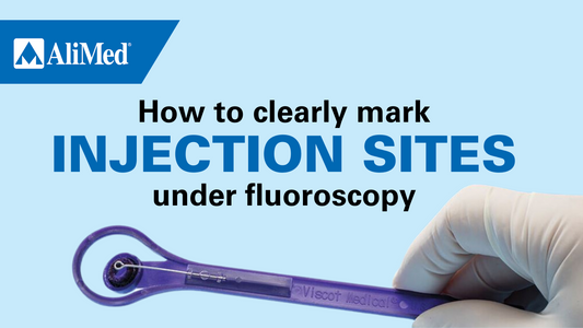 How to clearly mark injection sites under fluoroscopy