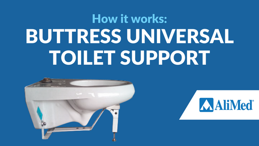 toilet support on a toilet