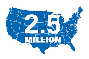 2.5 million graphic