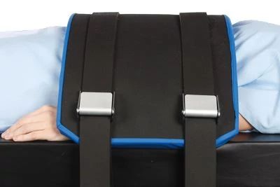 bariatric patient won operating table with safety strap