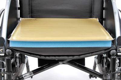 gel foam wheelchair cushion on wheelchair