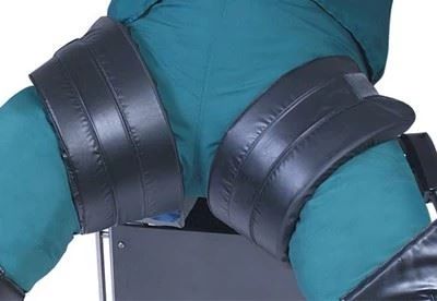 patient on operating table with bariatric nissen straps