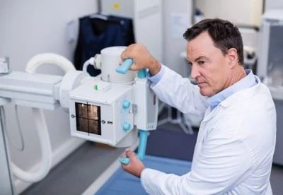 doctor taking xray