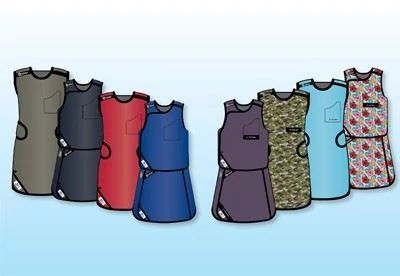 group of radiation protection aprons