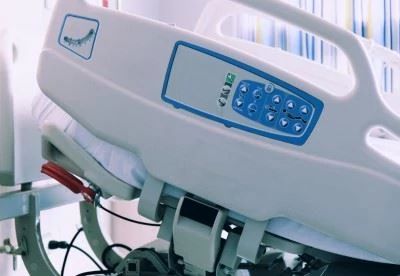 side of hospital bed