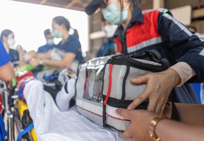 EMTs getting supplies