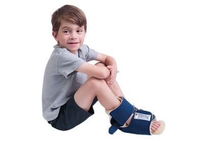 pediatric patient wearing boot