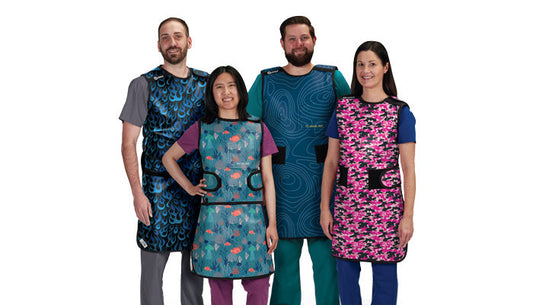 group of people wearing radiation protection aprons