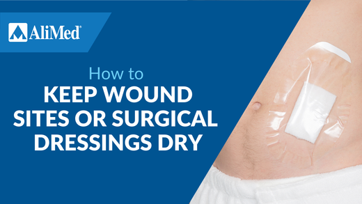 How to keep wound sites or surgical dressings dry