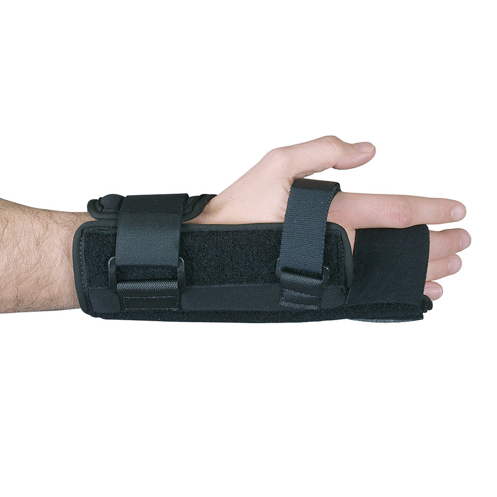individual wearing wrist splint