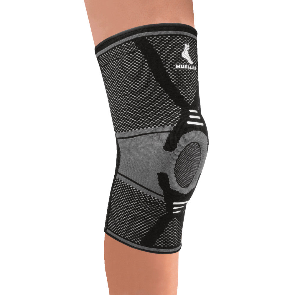 person wearing mueller omniforce knee support