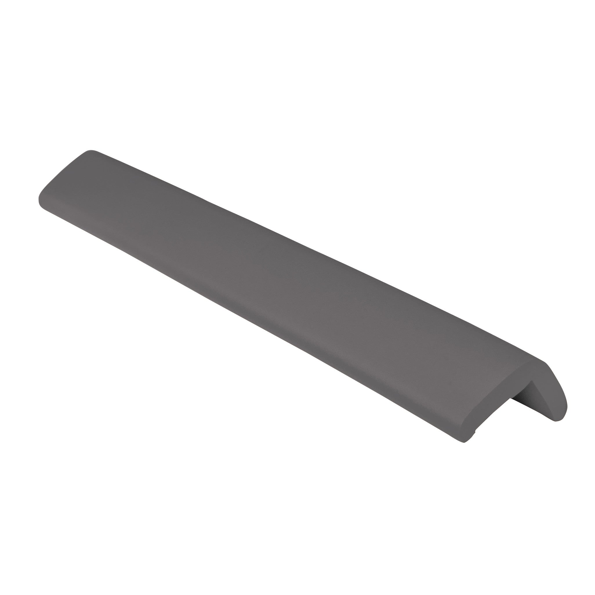 The AliMed SoftEdge Edge Protector is a long, gray, L-shaped padded cover designed to protect surfaces and reduce impact.