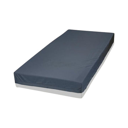 A Replacement Bariatric Mattress Cover in dark gray, fitted over a mattress on a white background.