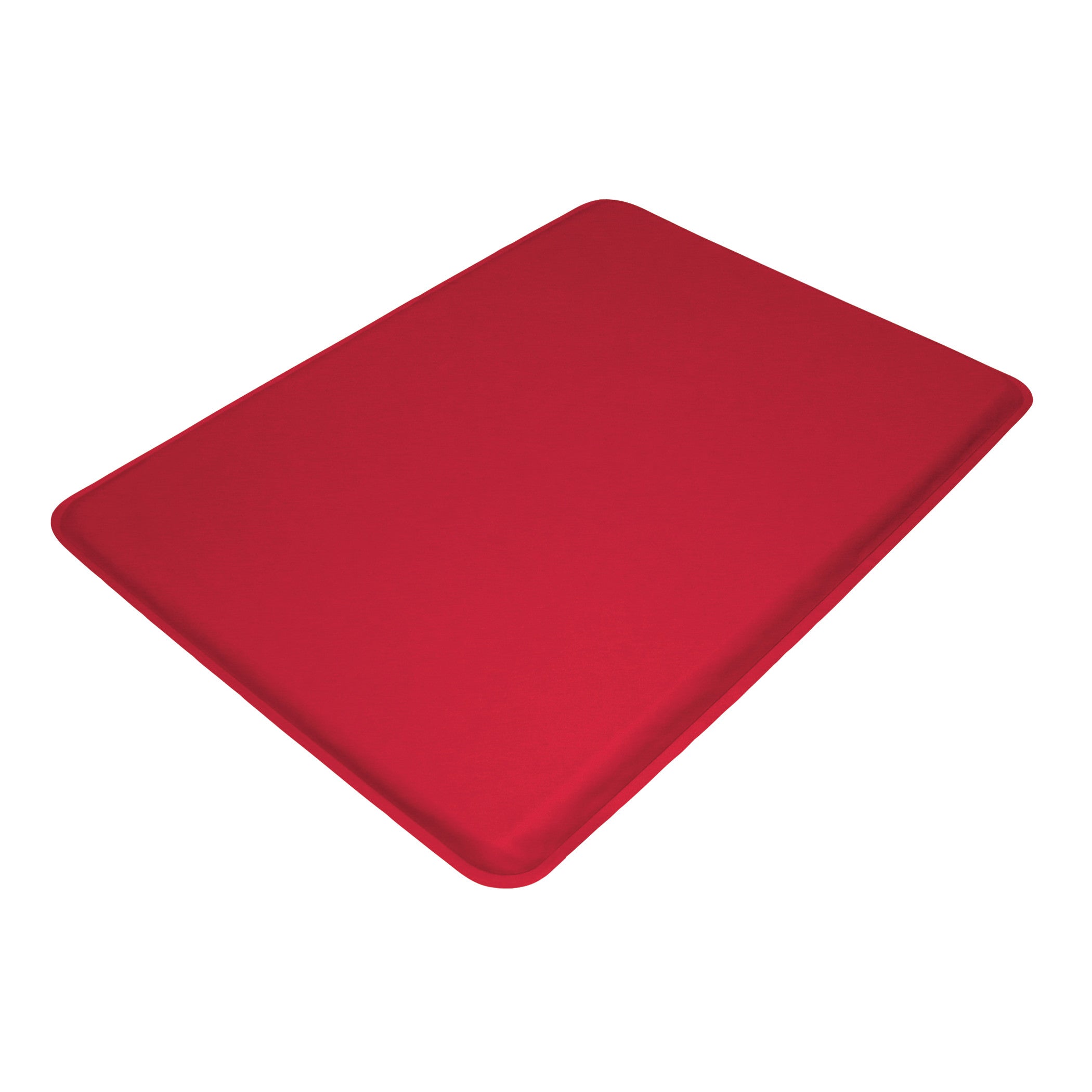 A red GelPro Medical Mat with rounded edges is shown against a white background.