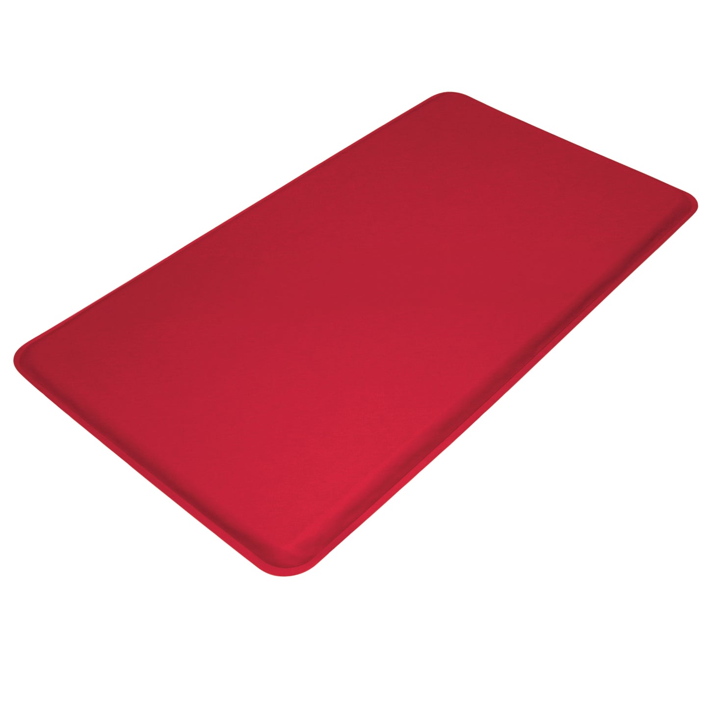 A red GelPro Medical Mat with rounded edges, designed for comfort and support, shown on a white background.
