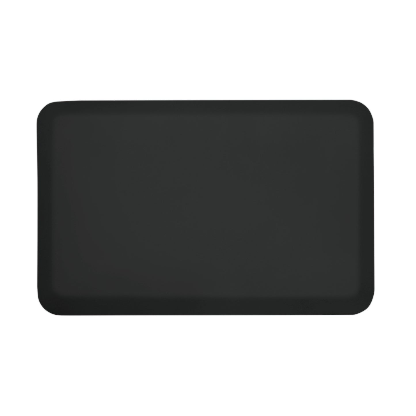 GelPro NewLife EcoPro Anti-Fatigue Mat in black with a rectangular shape and slightly rounded corners on a white background.