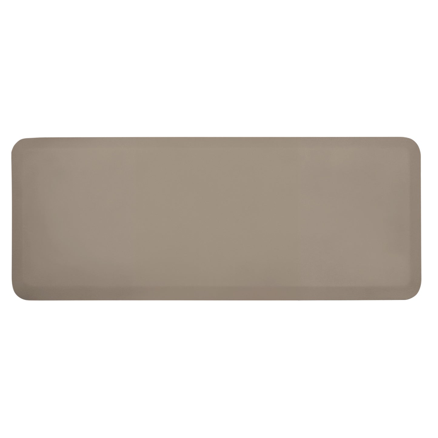 GelPro NewLife EcoPro Anti-Fatigue Mat in beige, featuring a rectangular shape with rounded corners.