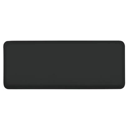 The image features a black GelPro NewLife EcoPro Anti-Fatigue Mat with a rectangular shape and rounded corners on a white background.