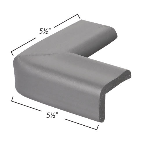 AliMed SoftEdge Corner Protector in gray, L-shaped, with 5�-inch sides, designed to cushion sharp corners.