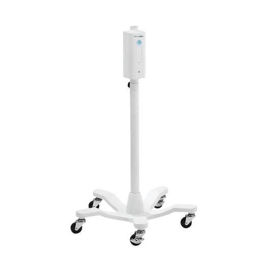Mobile Stand for Welch Allyn Green Series Exam Light IV with a sturdy base and four caster wheels for easy movement.