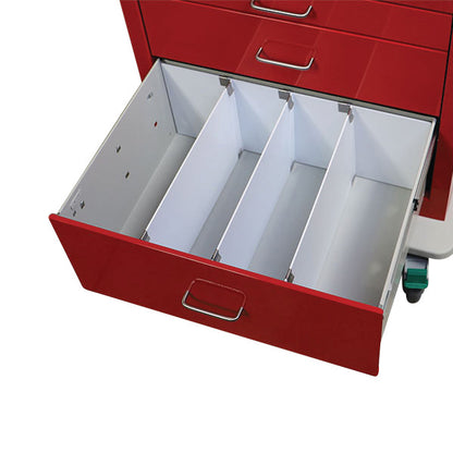 Large Cut & Clip Drawer Divider System features a white frame with adjustable plastic dividers.