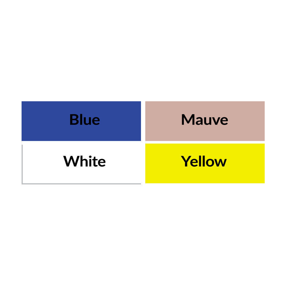 Color options for the Cart Cover for AliMed 4-Shelf Chrome Wire Linen Cart: blue, mauve, white, and yellow.