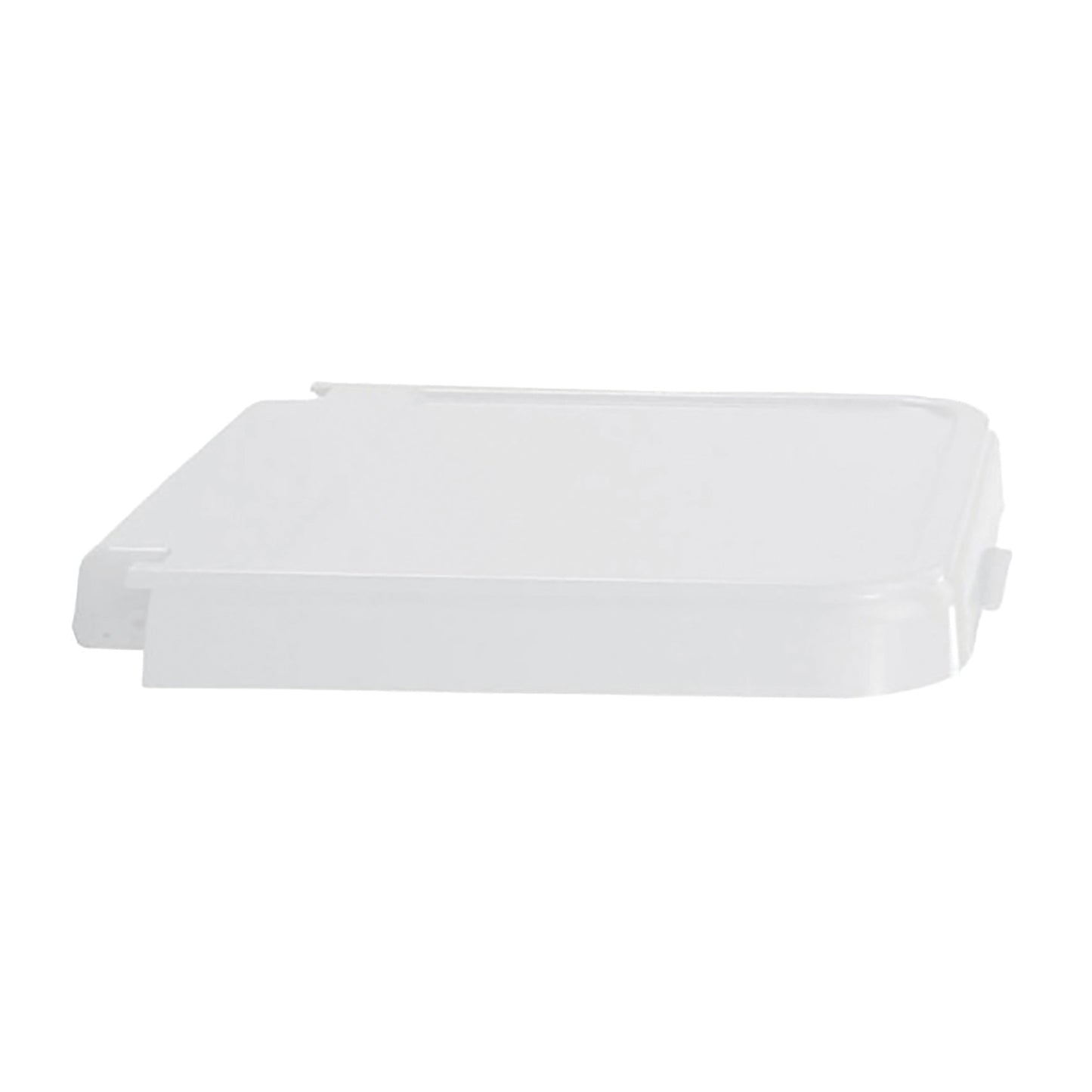 White Replacement Hamper Lid for Medium-Duty Hamper, shown from the side on a white background.