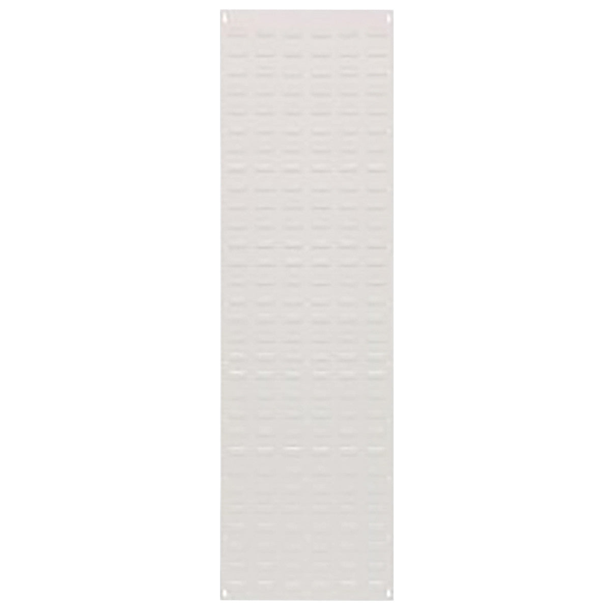 The Quantum Solid Louvered Panel is a beige rectangular panel with a grid-like louvered surface and mounting holes at the corners.