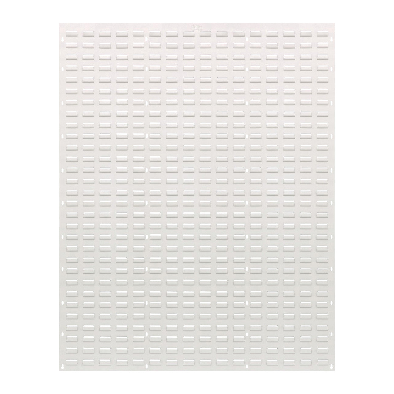 Quantum Solid Louvered Panel with a grid of rectangular slots and small side holes, designed for organizing or mounting accessories.