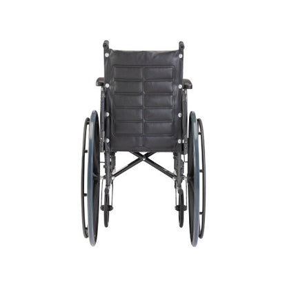 The Invacare Tracer EX2 Wheelchair  featuring a sleek black design and large rear wheels.