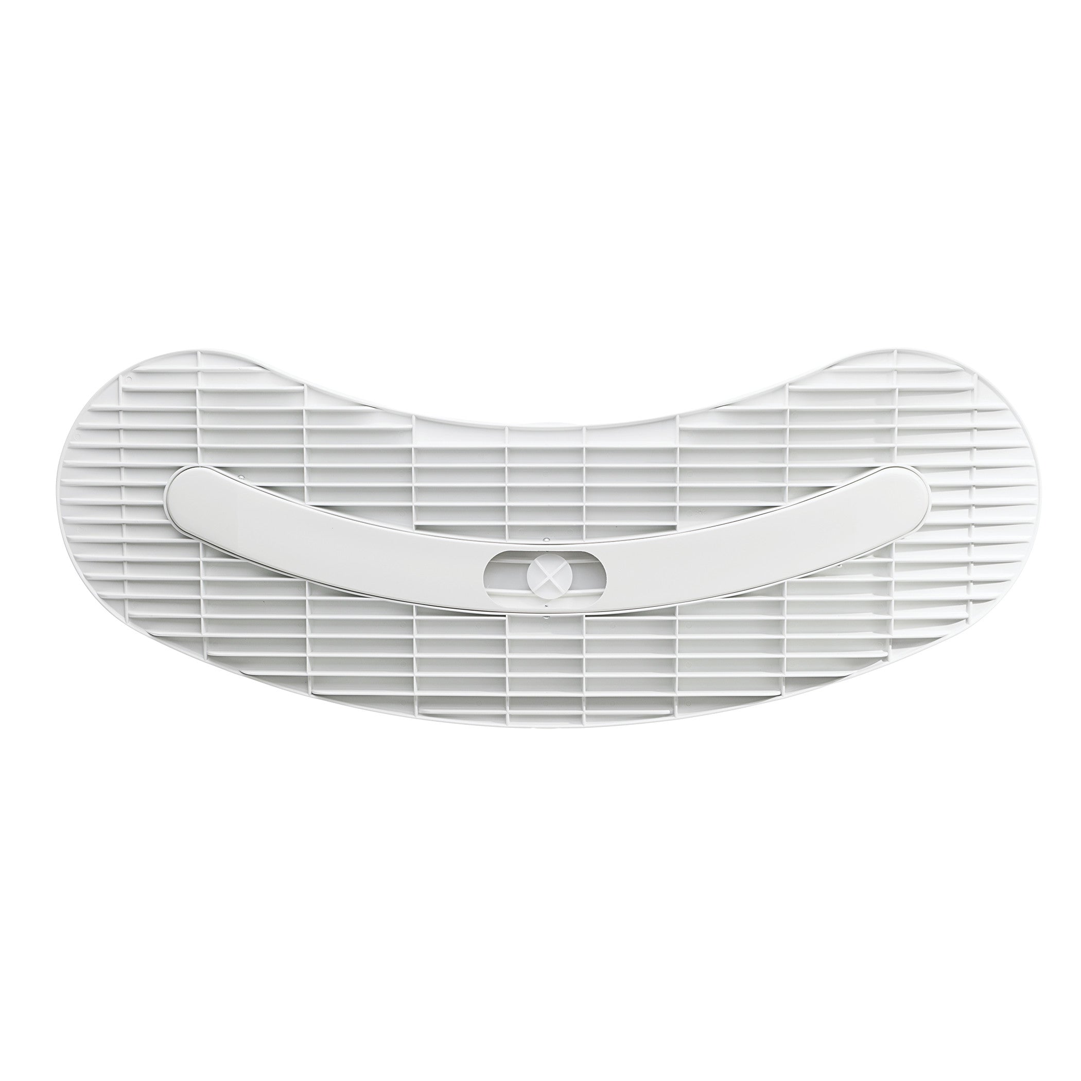 A BeasyGlyder transfer board, designed for patient mobility. It is white, curved, and features a grooved surface.