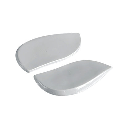 Two Viscolas Solid Polyurethane Orthex Heel Wedges, white and curved, are shown against a plain background.