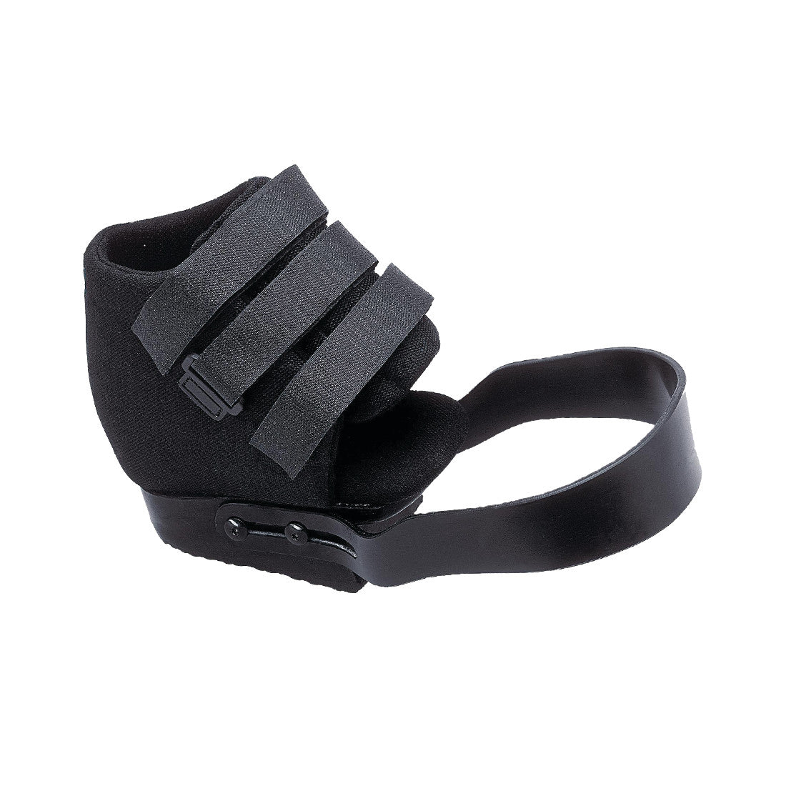 Bauerfeind GloboPed Forefoot Relief Orthosis with black fabric, adjustable straps, and a supportive frame for foot support.