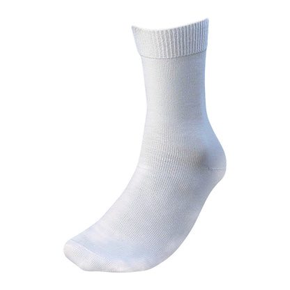 A single white Silipos Arthritic/Diabetic Gel Sock, featuring a ribbed cuff, designed for comfort and support.
