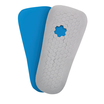 DARCO PegAssist Walker Offloading Insole System featuring a blue base and a removable grey top layer with a hexagonal pattern.