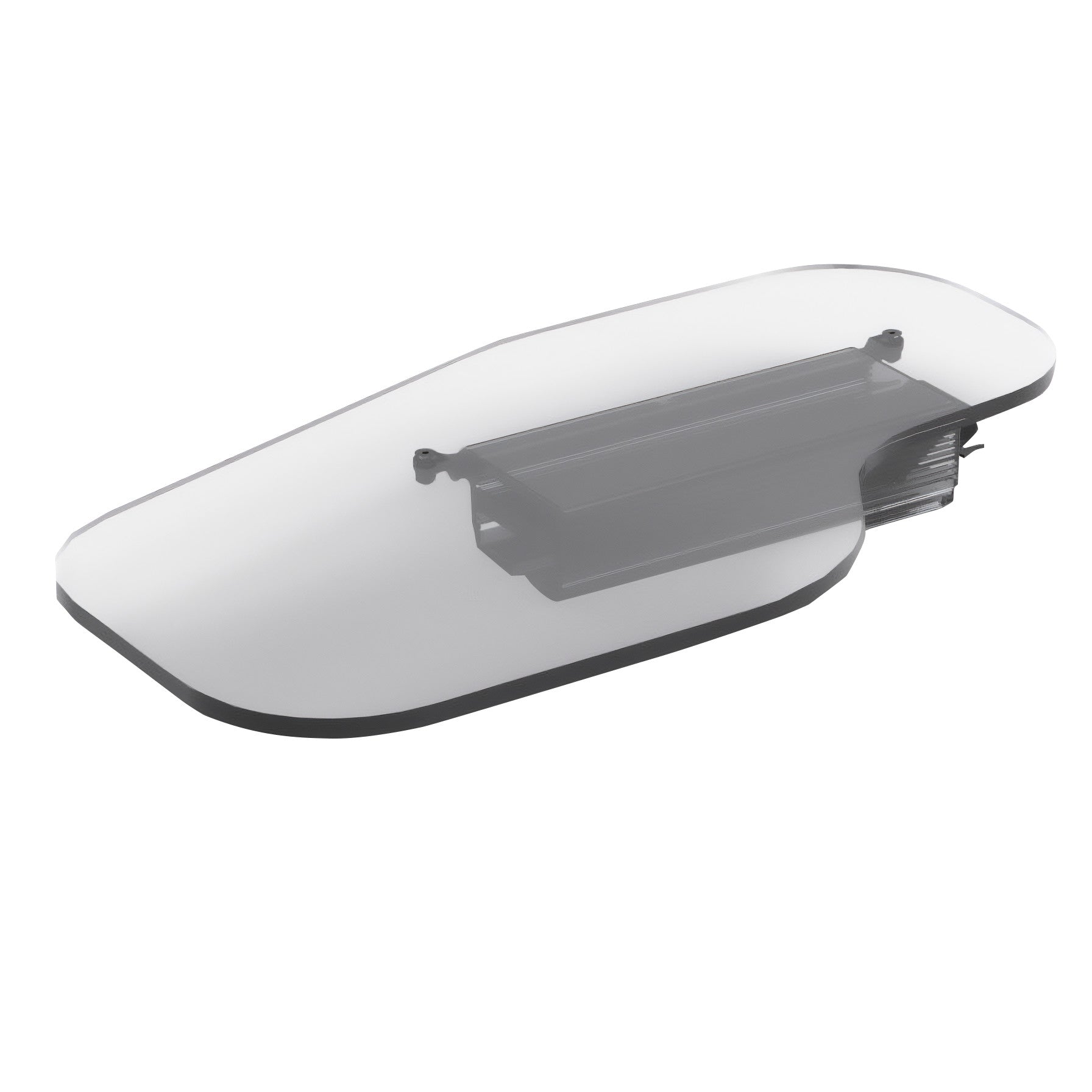 The Therafin Transparent Flip-Away Arm Support features a clear, contoured design with a bracket for easy attachment and adjustment.