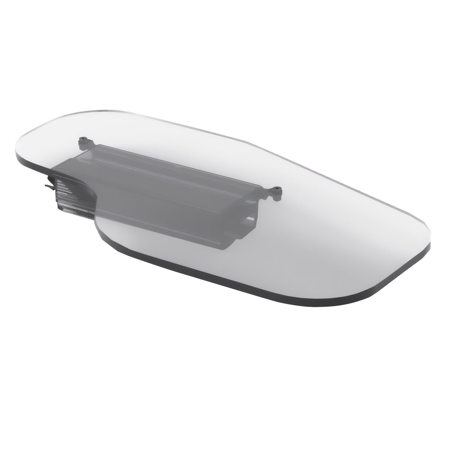 Therafin Transparent Flip-Away Arm Support with a clear, contoured platform with a bracket for attachment for wheelchair use.
